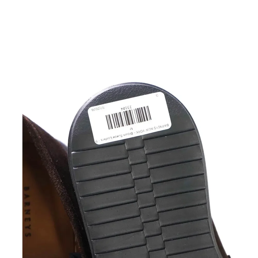 BARNEYS NEW YORK - Brown Suede LUG SOLE Loafers - 9 M